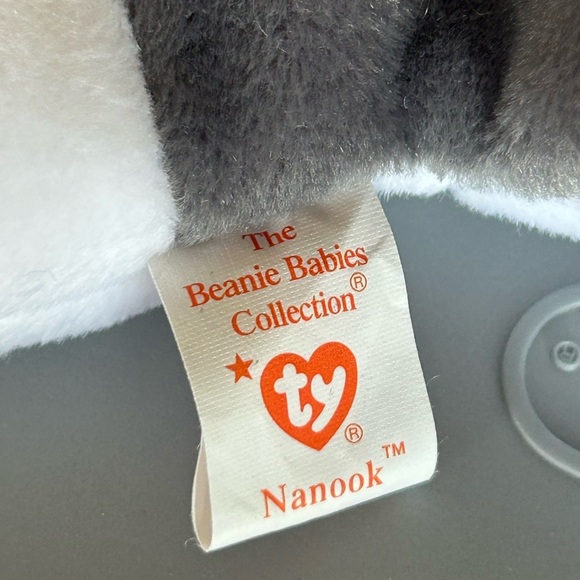 NWT Ty Beanie Babies Nanook The Husky Rare And Retired With Matching Teenie Baby - Picture 10 of 10